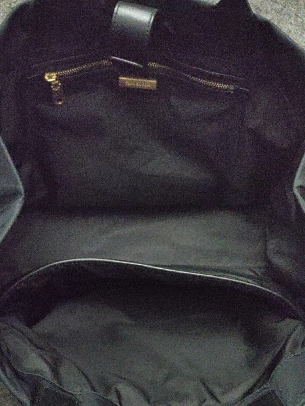 Tory Burch Black Nylon Tote with Embossed Logo